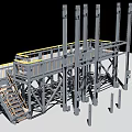 Industrial Heavy Duty Equipment With Steel Frame Support Structure And Multiple Vertical Columns