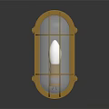 Classic Elegant Gold Frame Wall Sconce With Transparent Glass Lampshade Design