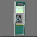 Public Facility Self Service Kiosk With White And Green Design For Public Services
