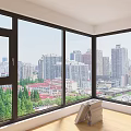 modern window broken bridge window 3d model