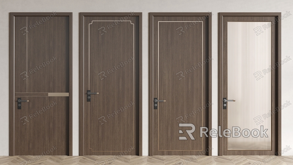 New Chinese Style Flat Door model