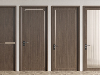 New Chinese Style Flat Door 3d model