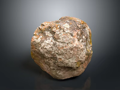 Natural Stone and Wood Material Showcasing Rustic Texture and Earthy Color Tones 3d model