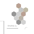 Minimalist Wall Lamp With Hexagonal Honeycomb Tiles In Gray Brown Beige Tones