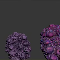 Purple Textured Wooden Stone Decorative Spheres For Home Ornament
