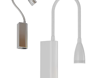 Modern Wall Lamps With Adjustable Flexible Arms And Sleek Metal White Designs 3d model