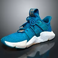 Blue Sports Sneakers with Mesh Design White Sole and Breathable Material