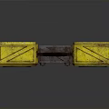 Vintage Yellow Electronic Boombox Appliance Featuring Rusty Speakers and Retro Design