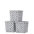 Metal Wire Storage Baskets Numbered 1 2 3 with Fabric Liner Stackable for Home Organization 3d model
