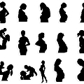 Pregnant woman pregnant woman silhouette mother mother mother mother silhouette mother's day figure person silhouette material icon 3d model