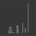 Different Types Of Metal Springs Rod And Fastener Components On Dark Surface