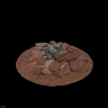 Natural Stone Circular Fire Pit Design With Charred Wood Center