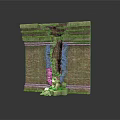 Modern Scene With Broken Brick Wall Cracks Collapsed Bricks And Scattered Stones