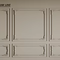 Gypsum Line Decorative Frames Featuring Various Ornamental Designs For Interior Decoration 3d model