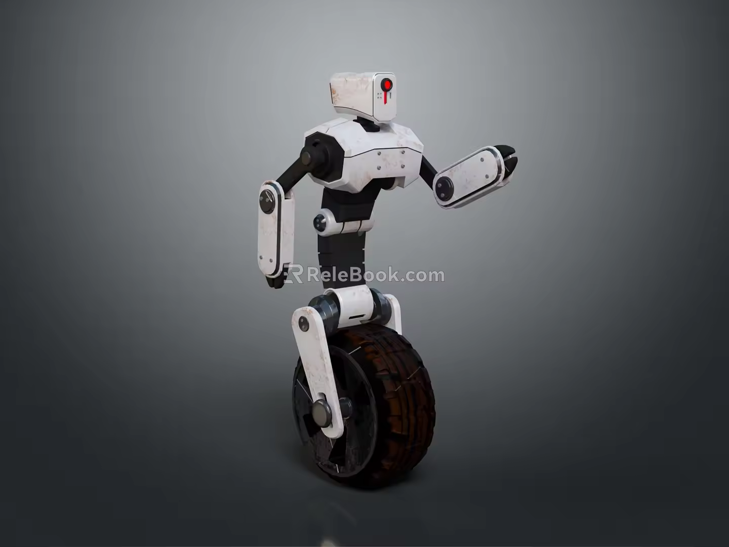 Industrial Robot Single Wheel Robot Double Wheel Robot Assistant Small Robot 3d model