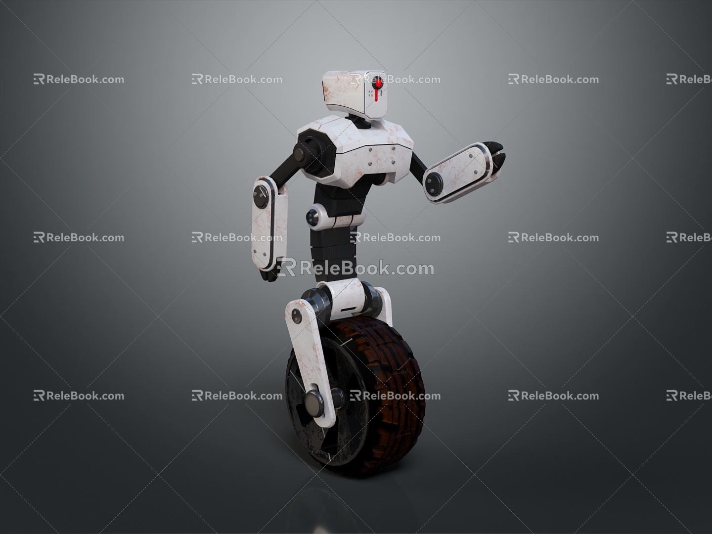 Industrial Robot Single Wheel Robot Double Wheel Robot Robot Robot Assistant Small Robot 3d model