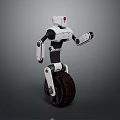 Industrial Robot Single Wheel Robot Double Wheel Robot Assistant Small Robot 3d model