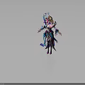 Fantasy Character Design With Mythical Bird Creature Elements And Vibrant Feather Decorations