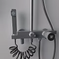 Modern Shower System With Rainfall Head Handheld Sprayer And Wall Mounted Design 3d model