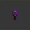 Futuristic Purple Pink Weapon With Sleek Design And Yellow Accents In Scifi Style