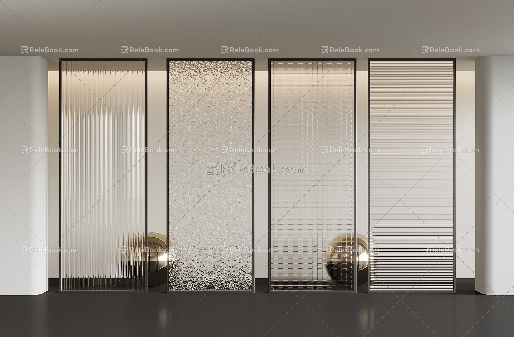 Glass partition 3d model