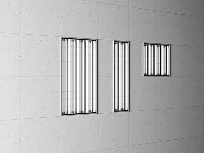 LED Grille Lights Wall Mounted with Slim Frame for Commercial Office Tile Wall Lighting 3d model