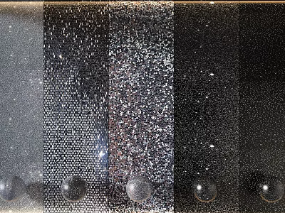 Different Texture Background Wall Material Samples With Metal Mesh Granular And Glittery Finishes 3d model