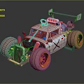 Modern car travel car self-modified car modified car 3d model