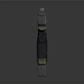 Tactical Green Black Pistol With Orange Stripe And Tactical Accessory Design