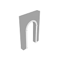 Ornate Architectural Component Featuring Arched Top And Decorative Columns