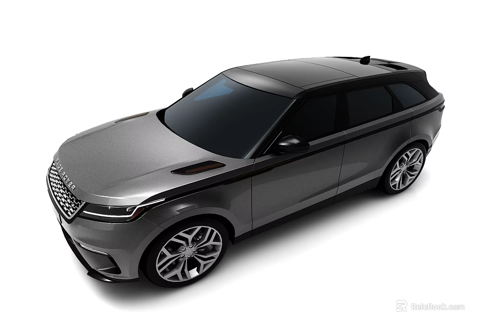 Gray Modern SUV With Sporty Wheels Sleek Body Lines And Grille Design 3d model 
