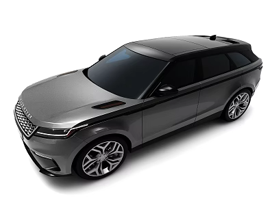 Gray Modern SUV With Sporty Wheels Sleek Body Lines And Grille Design 3d model