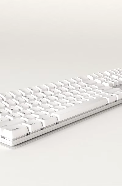 White Computer Keyboard With Full Size Layout And Modern Sleek Design 3d model