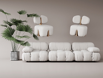 Modern Combination Sofa Multiplayer Sofa Combination 3d model