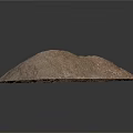 Natural Light Brown Rock With Rough Surface Isolated On Dark Background 3d model