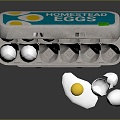 Egg CG Egg Cartoon Egg Anime Egg with Egg Shell Chick Quail Egg Duck Egg Goose Egg 3d model