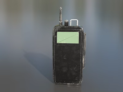 Industrial Equipment Handheld Radio With Antenna Green Screen Black Housing And Durable Design 3d model
