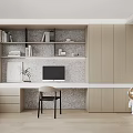 Modern Study Small Study 3d model