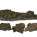 Natural Stone and Wood Materials with Diverse Textures and Shapes
