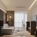 Modern Living Room Interior With Gray Sofa Marble Wall And Circular Wall Lamp