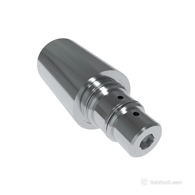 Precision Engineered Metal Cylindrical Mechanical Part With Smooth Surface And Holes 3d model 