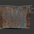 Rustic Vintage Metal Storage Trunk With Aged Finish For Household Organizing And Decor