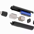 Disassembled Handheld Device Internal Components With Motor Battery And Housing Parts
