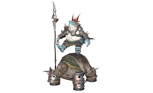 Modern Game Role Turtle Warrior 3d model