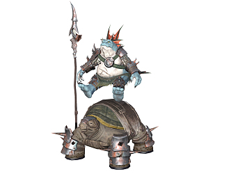 Modern Game Role Turtle Warrior 3d model