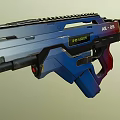 modern submachine gun sci-fi submachine gun 3d model