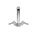 Modern Stainless Steel Faucet With Double Handles And Curved Spout Design