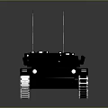 Modern Military Tank with Turret Cannon Antenna and Track System Design