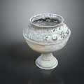 Ornate Vintage Bronze Vase With Intricate Floral Patterns And Decorative Base