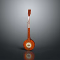 Brown Wooden Pipa Stringed Musical Instrument with Classic Design and Resonant Body